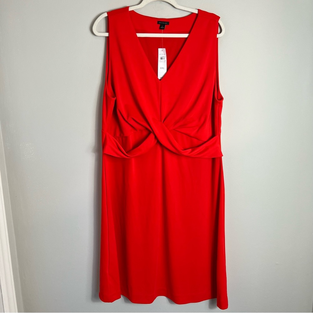 Ann Taylor Orange Sleeveless Dress